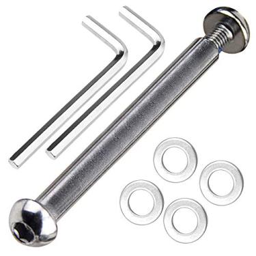 Imagem de OTFAITP M8 8mm x 8.8 Grau Eixo de Aço Carbono Allen Parafuso Conjunto para Frente Traseira 2 3 4 Rodas Stunt Scooter Traço Adolescente/Adulto Kick Scooter-800+lb Capacidade (86mm)