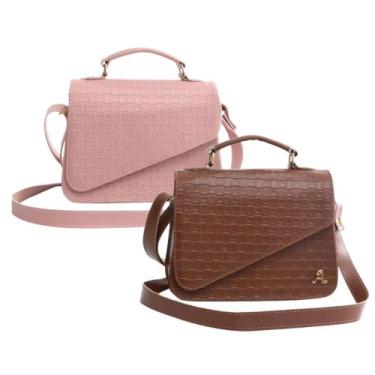 Imagem de Kit 2 Bolsa Feminina Pequena Tiracolo Clucth Elegante Compacta Alça Aj