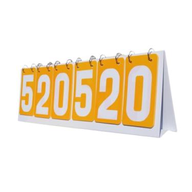 Imagem de rockible Pontuação de placar de placar esportiva Flip Score Board Score Counter for Volleyball, Amarelo