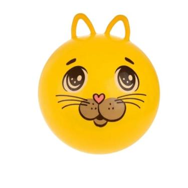 Imagem de Bola Pula Pula Inflável Infantil com Alça – Brinquedo Educativo e Seguro para Coordenação Motora e Equilíbrio (Amarelo, Grande)