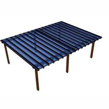 Imagem de Cobertura Policarbonato Alveolar 8,00m x 6,00m - Azul 4mm - RM Policar