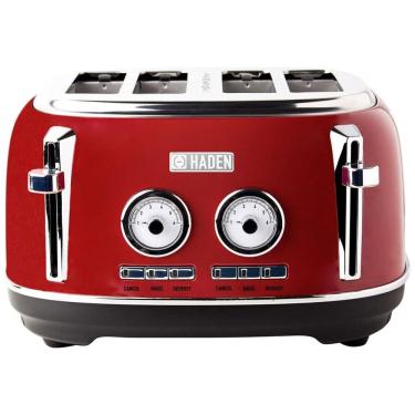 Imagem de Torradeira Retro de 4 Fatias, 1500W, 110v, HADEN 75040, Vermelho