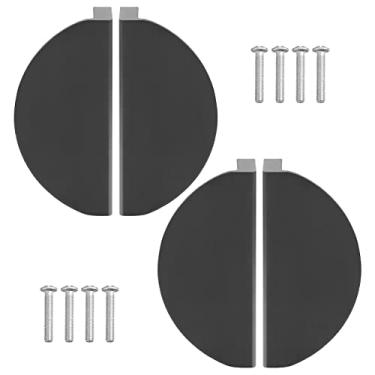 Imagem de jojofuny Puxador De Armário Semicircular Puxador De Porta Simples Preto Elegante Para Acessório De Móveis
