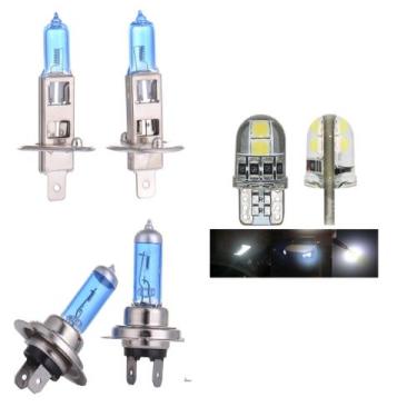 Imagem de Kit Lâmpada Farol Alto Baixo E Lanterna Foco Duplo H1 H7 T10 - Lagos I