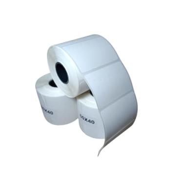 Imagem de 4 Rolos Etiqueta Térmica 60x40 Adesiva p/Balança 21m Rolo c/ 500 Etiquetas | TOLEDO - FILIZOLA - PRIX