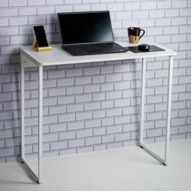 Imagem de Mesa Industrial Madeira Compacta Para Home Office Apartamento - Beto M