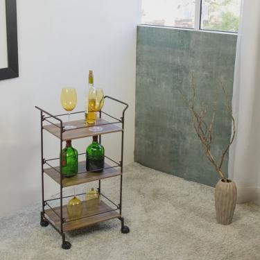 Imagem de Carrinho de Bebidas Decorativo Retangular 3 Andares