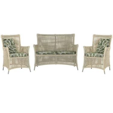 Imagem de  Jogo Sofá e 2 Poltronas de Área Igapó Alumínio