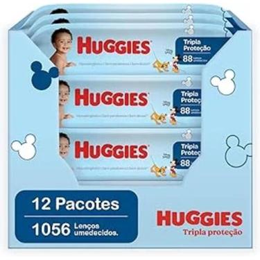 Imagem de Huggies Lenços Umedecidos Higiene Diária Rendem 2x Mais 12 x 88 Un