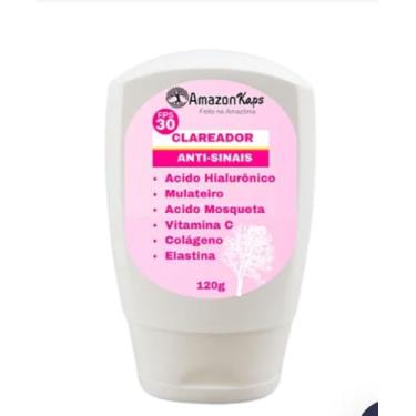 Imagem de Clareador 3 em 1 Anti-Sinais, 120g, com Ácido Hialurônico, Vitamina C, Colágeno, FPS 30 e (Protetor Solar)