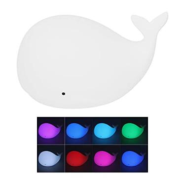 Imagem de Lâmpada de Cabeceira Em Forma de Baleia Com Controle da Torneira, Função do Timer e Carregamento USB para o Quarto de Casa Branco, Lâmpada de Mesa, Luz de Mesa, Lâmpada de Mesa,