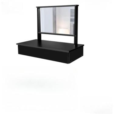 Imagem de Penteadeira Camarim Suspensa Com Espelho 1 Gaveta Quarto (Preto)