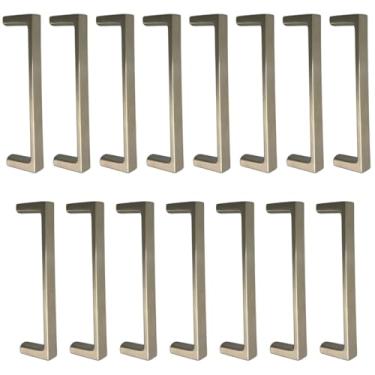 Imagem de Kit 15 Puxadores 96mm para Móveis Níquel Escovado Torralba Oeiras Bancadas Armários Gavetas