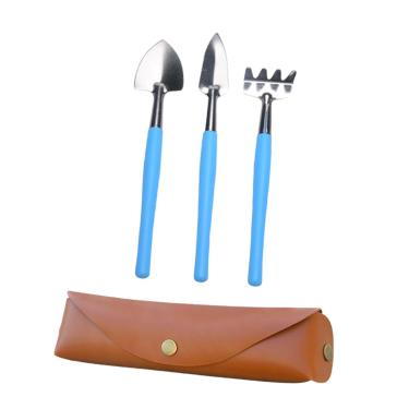 Imagem de IEUDNS Mini ferramentas de jardinagem de ancinho de mão pequena de mão, Azul