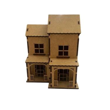 Imagem de Mini casinha 2 andares l12,5 x c10,5 x a15,5 - MeF2 ARTE EM MDF
