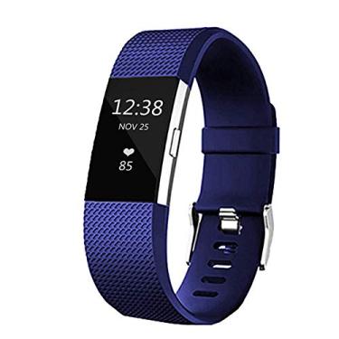 Imagem de Pulseiras de substituição para Fitbit Charge 2, pulseiras clássicas de silicone ajustáveis para Fitbit Charge 2, mulheres e homens