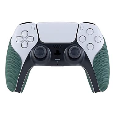 Imagem de eXtremeRate PlayVital Pine Green Antiderrapante Absorvente de Suor Aderência para Controle PS5, Almofadas de Borracha Macia Texturizadas Profissionais Pegas para PS5