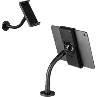 Imagem de Durable Suporte para tablet – antifurto bloqueável e rotativo 360 graus – Suporte profissional para iPad de 7 a 13 polegadas, Samsung, Lenovo e mais – Suporte seguro de parede ou mesa – Preto