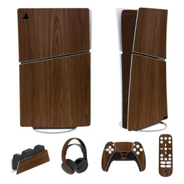 Imagem de PlayVital Conjunto completo de adesivos para ps5 Slim Console Digital Edition (o novo design menor), capa de decalque de vinil para controle ps5, fone de ouvido, estação de carregamento e controle