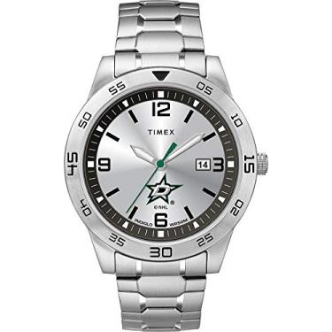 Imagem de Timex Tribute Relógio masculino Citation 42 mm quartzo com pulseira de aço inoxidável, Dallas Stars, Relógio de quartzo