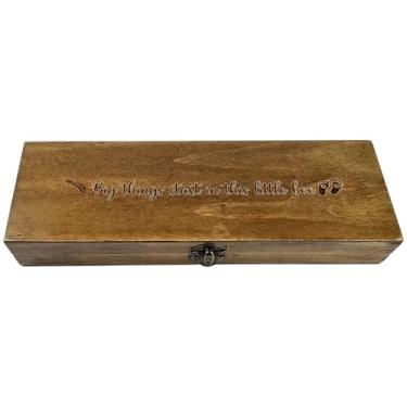 Imagem de BeeGreeny Caixa de lembrança de teste de gravidez, anúncio surpresa de gravidez para marido e avós, ideias de revelação de bebês para avós, marido, caixa de presente de madeira com fita de ráfia