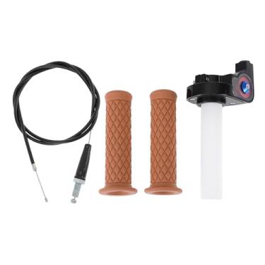 Imagem de REPAIROCK Kit de capa para manoplas de motocicleta 22 mm 15/40.6 cm 24 mm kit de capas de guidão de borracha antiderrapante para motocicleta, scooter, bicicleta, quadriciclo, café, cor 1 conjunto