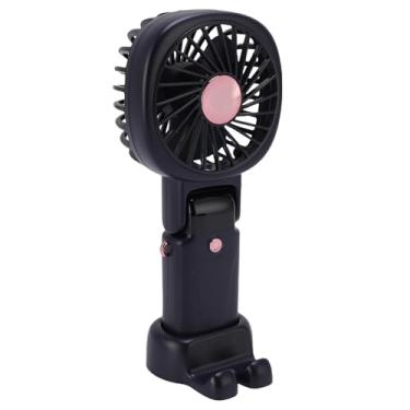 Imagem de Fã Portátil Portátil, Mesa 3 Em 1 Fãs Pequenos Pessoais Fãs Dobráveis ​​de fã USB e Função de Resfriamento do Banco de Energia para o Verão, Viagens, Praia, Montanhismo (Azul)