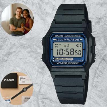 Imagem de Relógio Casio F105W1ADF Digital Retrô Iluminação Azul Resistente à Águ