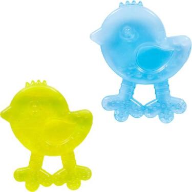 Imagem de Mordedor buba de agua passarinho cores textura vai na geladeira bpa fr