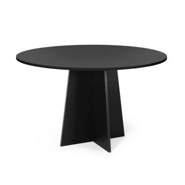Imagem de Mesa De Jantar Redonda 6 Lugares 120cm Isabela Preto - Straub Web
