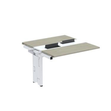 Imagem de Complemento De Mesa Plataforma Para Coworking Para 2 Pessoas 160x120 Nogueira Casablanca-branco