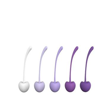 Imagem de Kit Pompoar Com 5 Bolinhas De Pesos Variados - Cherry - Lovetoys - Roxo