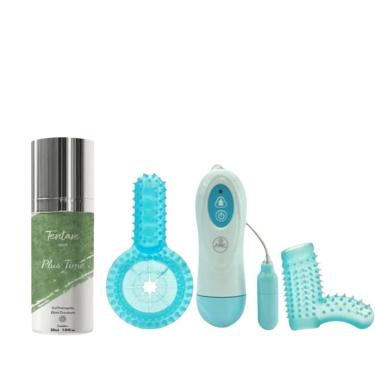 Imagem de Anéis Peniano Vibratorio Gel Prolongador De Ereçao Plus Time - Azul