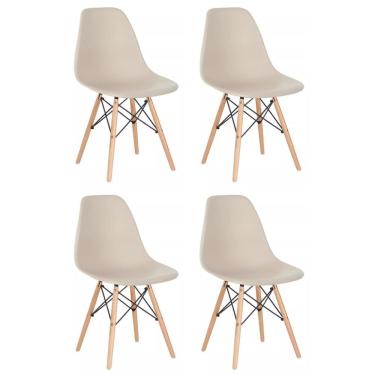 Imagem de Conjunto 4 Cadeiras Para Sala De Jantar Eames Eiffel Dkr Nude