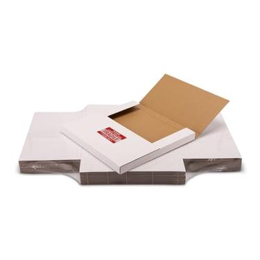 Imagem de kayritonz Caixas Para Transporte De Discos Vinil Kayritonz, 32 Cm Largura, Largura E 2,5 Profundidade, Papelão Ondulado, Embalagem Correspondência, Mudança Armazenamento, Com Adesivos Frágeis, Branc