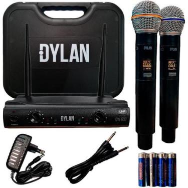 Imagem de Microfone Sem Fio Profissional Duplo de Mão 26 Canais UHF Dylan Dw602 