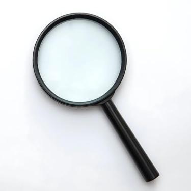 Imagem de Lupa de Mão com Lente de 75mm, Cabo Anatômico, para Leitura Estudos e Hobbie