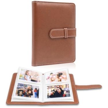 Imagem de Hearoo Álbum De Fotos Com 64 Bolsos Para Filme 2X3" - Mini Álbuns Pequenos Fujifilm Instax Instant Camera, Polaroid Hi-Print Photos (Marrom)