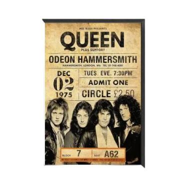 Imagem de Pôster De Papel Kraft Retrô Branco Queen Band Music Adesivo DIY Decora