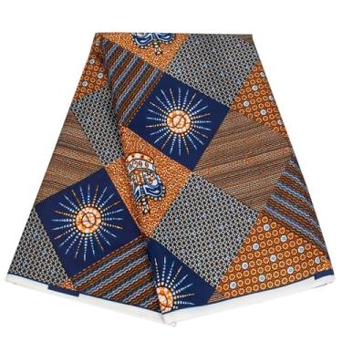 Imagem de Tecido africano de 6 jardas impresso tecido de cera africano Ankara tecido para vestido de festa (3462)