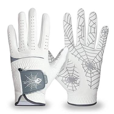 Imagem de Luvas de golfe unissex Gouft Premium Spider-Web edição branca (cinza/branco, 26 (mão esquerda)