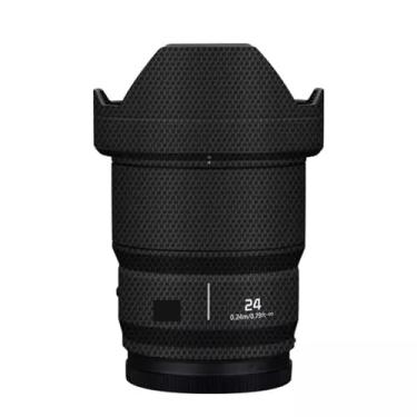 Imagem de Adesivo de lente de câmera antiarranhões para Panasonic Lumix S 24 mm F1.8 revestimento película protetora protetor de corpo capa para 24 1,8 (preto matriz)