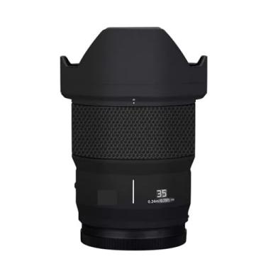 Imagem de Película protetora de lente de câmera película protetora de vinil adesivo premium para Panasonic Lumix S 35 mm F1.8 decalque fotográfico 35 1.8 (preto fosco)
