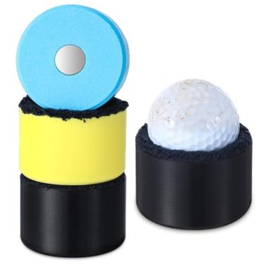 Imagem de Zhehao Pacote com 3 arruelas magnéticas impressas em 3D bolas de golfe limpador de bola de golfe acessórios esportivos traseira magnética fácil montagem em clubes, limpeza eficiente, carrinho e