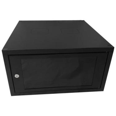 Imagem de Mini Rack de Parede 5U X 570 mm (22,22 cm x 57 cm*) - Preto Texturizad