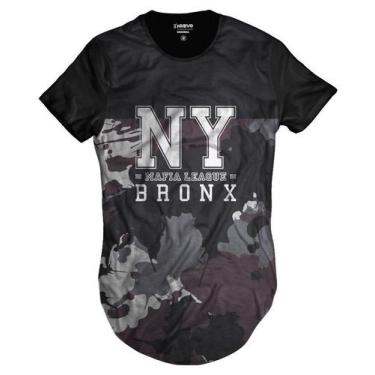 Imagem de Camiseta Longline Mafia Bronx New York Camuflada Swag - Di Nuevo, P, P