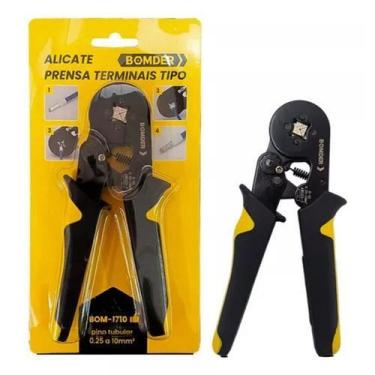 Imagem de Alicate de Crimpar Fios Terminais Prensa Ilhós 0,25mm a 10mm - BOMVINK