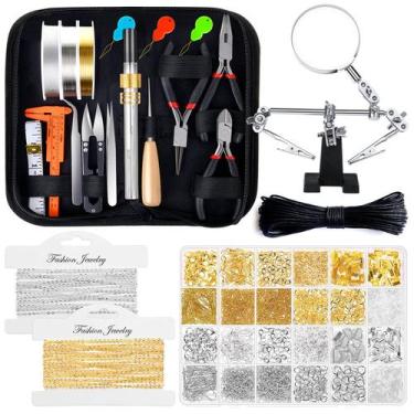 Imagem de Kit de suprimentos para fabricação de joias Shynek com ferramentas, am