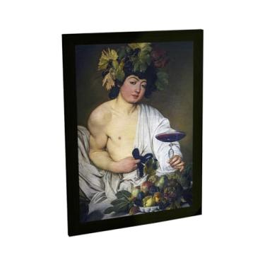 Imagem de Quadro Decorativo Pintura Baco Barroco Michelangelo Caravaggio Decoração Poster Quarto Sala