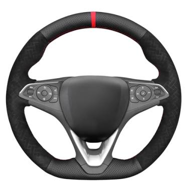 Imagem de MEWANT Capa de volante costurada à mão para Opel Astra(K) 2015-2020/Combo 2018-2020/Corsa(E|F) 2014-2020/Grandland X 2017-2020/Insígnia (CT) B 2017-2020